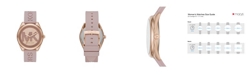 Michael Kors Women's Janelle Pink Silicone Strap Watch 42mm